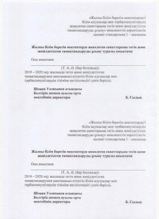 Жалпы білім беретін мектептерде жекелеген санаттарына тегін және жеңілдетілген тамақтандыруды ұсыну туралы анықтама
